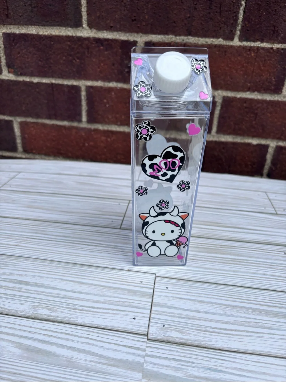 Hello Kitty Clear Bottle with Pink and White Accents